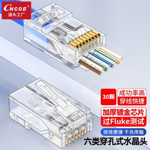 深入解析CNCOB六類穿孔式水晶頭 非屏蔽通孔千兆RJ45接頭的品質之選